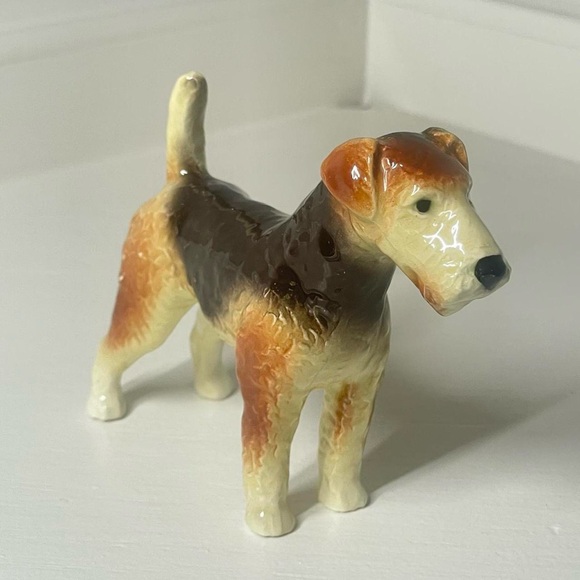 West Germany Goebel Dog Figurine Statue Wire Hair Fox Terrier Home Decor - Picture 4 of 8